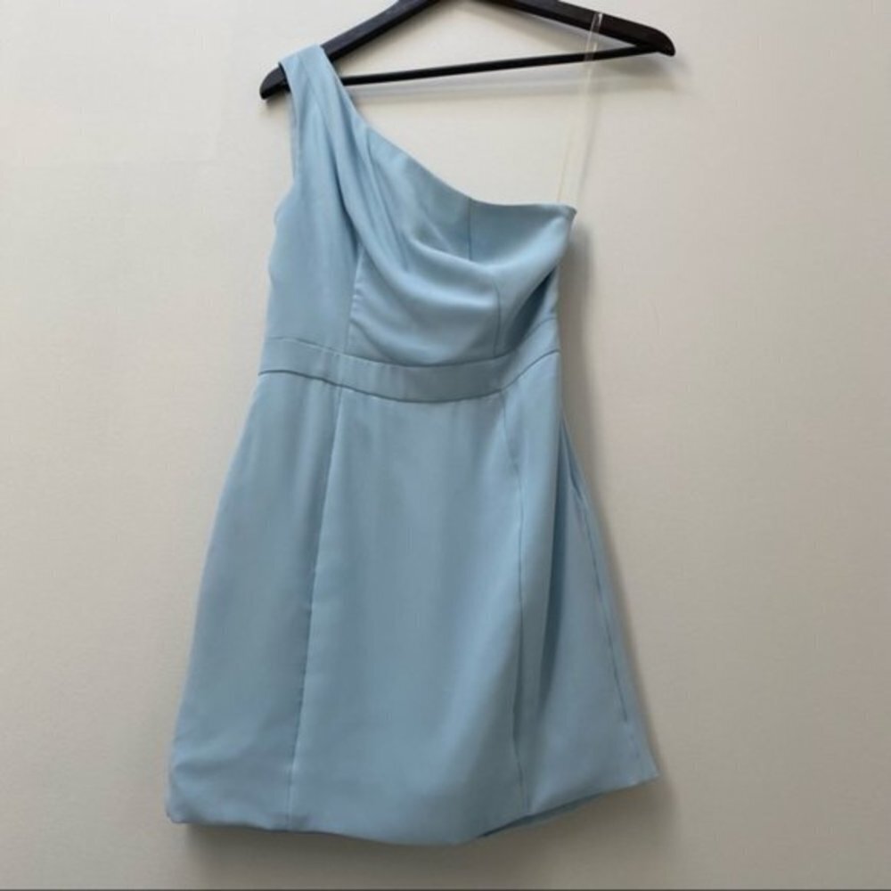 Fame and Partners Dress Blue One Shoulder A-Line Gown Size 6 NWT